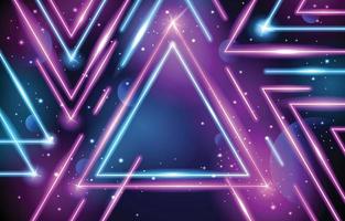 Retro Triangle Neon Light Concept vector