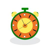 Alarm clock icon. Alarm clock that sounds loudly in the morning to wake up from bed. Illustration of isolated cartoon alarm clock on white background. vector