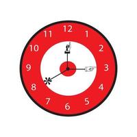 icono de reloj en estilo plano, temporizador cuadrado sobre fondo blanco. reloj de negocios elemento de diseño vectorial para su proyecto vector