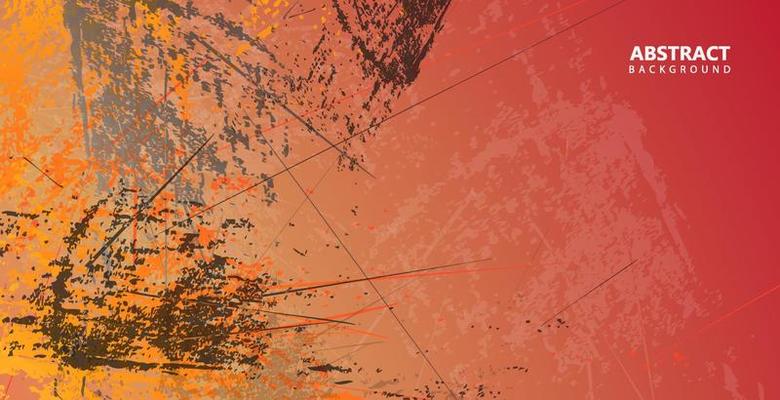 Abstract grunge texture black orange color background vector