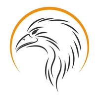 ilustración de diseño de icono de logotipo de cuervo vector