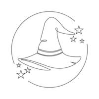 Witch, witch hat  logo icon design vector