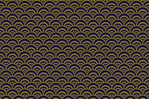 Luxurious elegant gold and deep blue color seamless interlaces geometric seamless design pattern vector for backdrop background wall paper fabric textile home and decoration paper wrap notebook