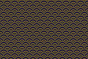 Luxurious elegant gold and deep blue color seamless interlaces geometric seamless design pattern vector for backdrop background wall paper fabric textile home and decoration paper wrap notebook