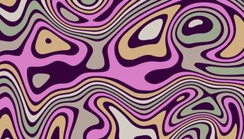 fondo horizontal abstracto con ondas de colores. estilo psicodélico, ilustración vectorial de moda en estilo retro años 60, 70. vector