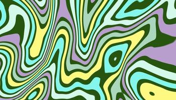 Abstract horizontal background with colorful waves. Psychedelic style, Trendy vector illustration in style retro 60s, 70s.