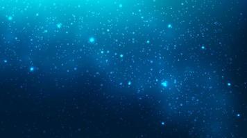 Abstract blue space cosmos background with nebula and shining star vector