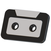 icône de rendu 3d de cassette audio png