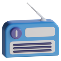 icône de rendu 3d radio rétro png