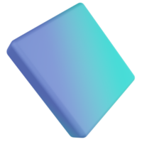 Prism Cuboid 3D Render Icon png