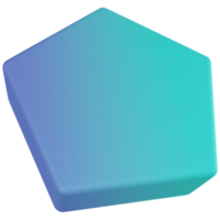 Prism Pentagonal 3D Render Icon png