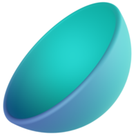 icono de render 3d de media esfera png