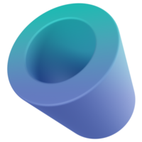 ícone de renderização 3d do cilindro png