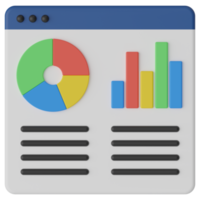 Dashboard 3D-Rendersymbol png