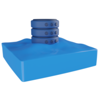 Server Data Leak 3D Render Icon png