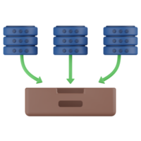 icono de procesamiento 3d de recopilación de datos png