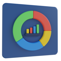 Data Analytics 3D Render Icon png