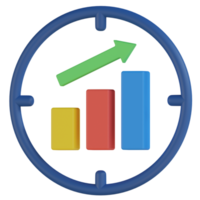 Profit Growth 3D Render Icon png