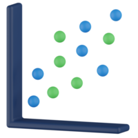 Streudiagramm 3D-Rendersymbol png