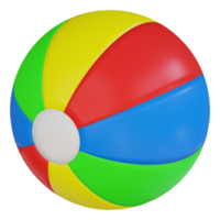 icono de render 3d de pelota de playa png