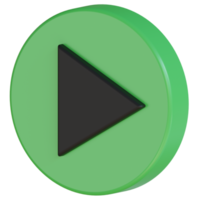 Play Button 3D Render Icon png