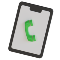 Mobile Call 3D Render Icon png