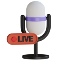 Live Broadcast 3D Render Icon png