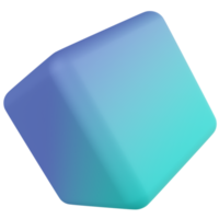 cubo, 3d, render, icono png