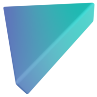 L'icône de rendu 3d triangulaire prisme png