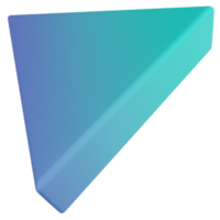 ícone de renderização 3d triangular de prisma png