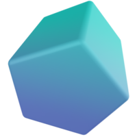 prisme pentagonal icône de rendu 3d png