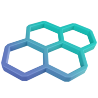 Honeycomb 3D Render Icon png