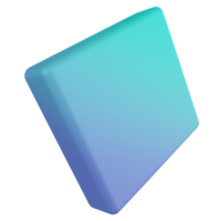 Prism Cuboid 3D Render Icon png