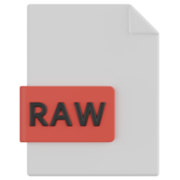 Raw File 3D Render Icon png