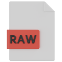 Raw-Datei 3D-Rendersymbol png