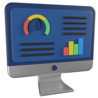 Dashboard 3D Render Icon png