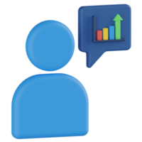 User Analysis 3D Render Icon png