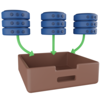 Datenerfassung 3D-Rendersymbol png