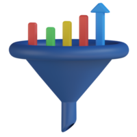 Balkendiagrammfilter 3D-Rendersymbol png