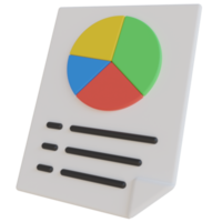 Data Report 3D Render Icon png