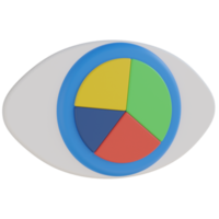 Pie Chart Visualisation 3D Render Icon png