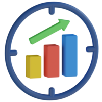 Profit Growth 3D Render Icon png