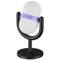 icône de rendu 3d du microphone png