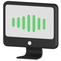 Online Radio Frequency 3D Render Icon png