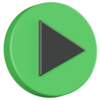 Play Button 3D Render Icon png