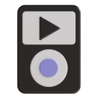 MP3 Player 3D Render Icon png