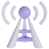 Netzwerkmast 3D-Rendersymbol png