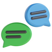 Podcast-Chat 3D-Rendersymbol png