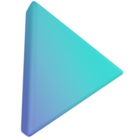 ícone de renderização 3d triangular de prisma png