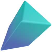 ícone de renderização 3d de prisma triangular png